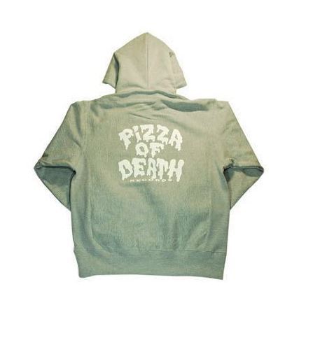 灰L即決pizza of deathパーカーken yokoyama Hi-standard mwamハイスタwanima airjamピザオブデスBRAHMANホルモン 10-FEET THE BONEZ RIZE_画像3