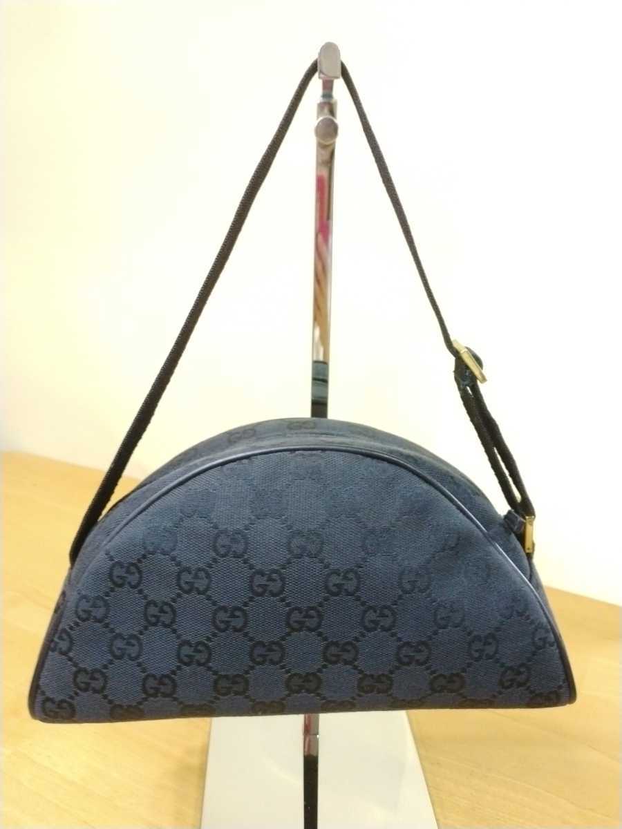 美品 GUCCI グッチ ポーチ GG柄キャンバス 黒 ハンドバッグ 送料無料