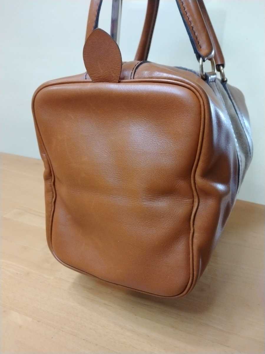 帯電防止処理加工 Christian Dior ハンドバッグ ブラウン 本革