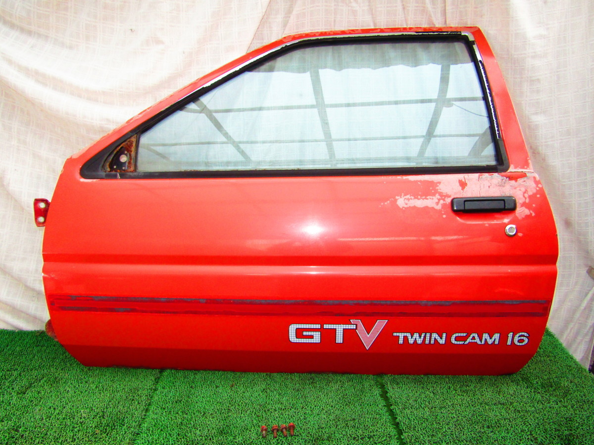 AE86 スプリンタートレノ カローラレビン (赤)純正 左 左側 助手席側