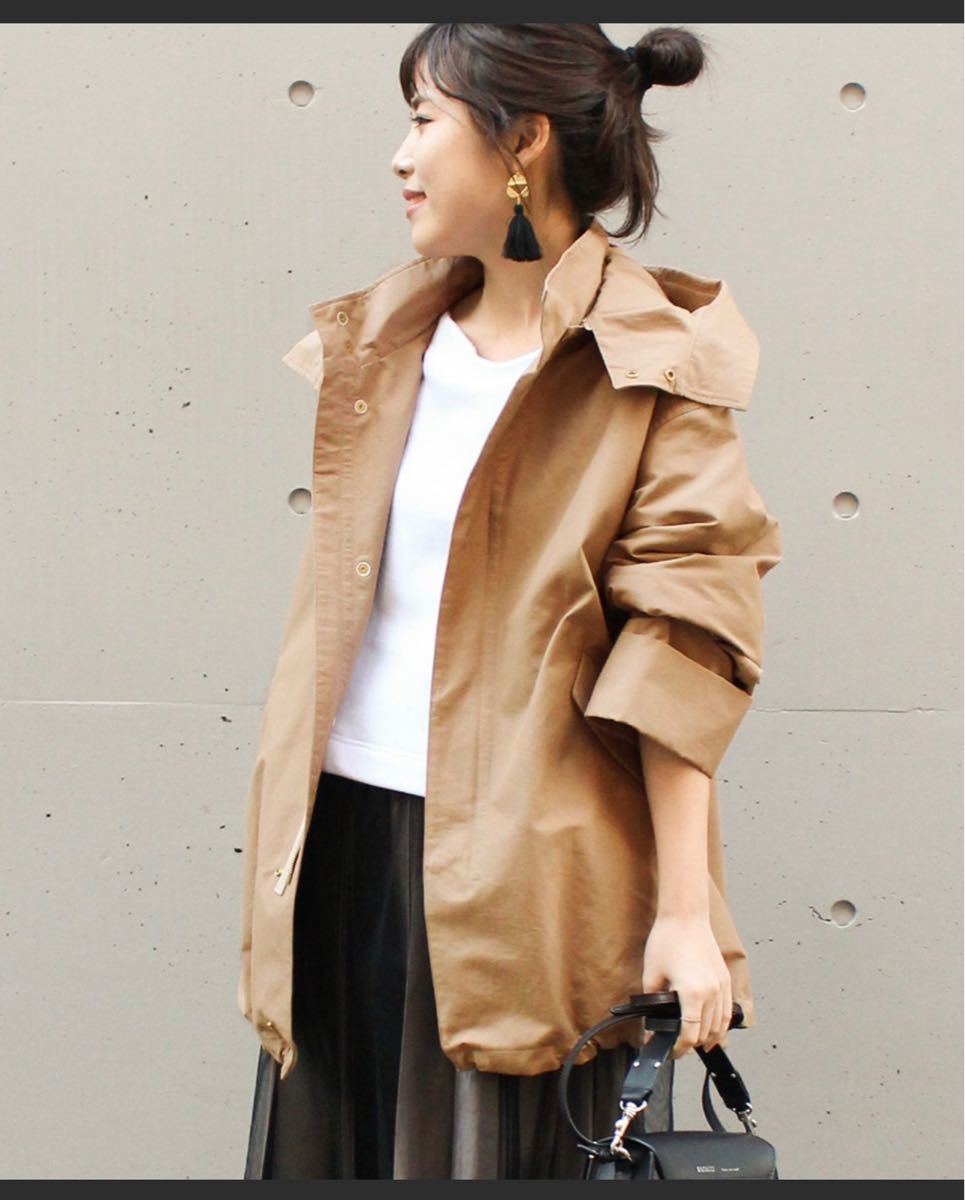 Spick &span グログランフーディーコート ベージュ 36