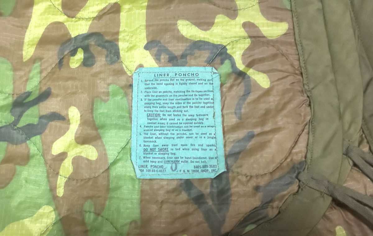 ベトナム戦 ゛DEADSTOCK ゛1969年製ERDLカモポンチョライナー入手困難