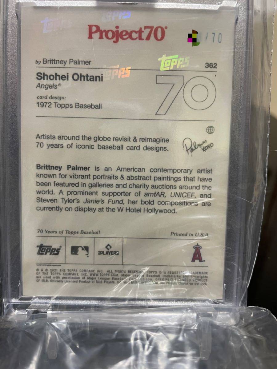 【限定】topps Project70 大谷翔平　SHOHEI OHTANI #362 キラ　70枚限定！！_画像2