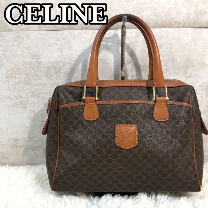 美品】CELINE セリーヌ ハンドバッグ ミニボストン マカダム柄