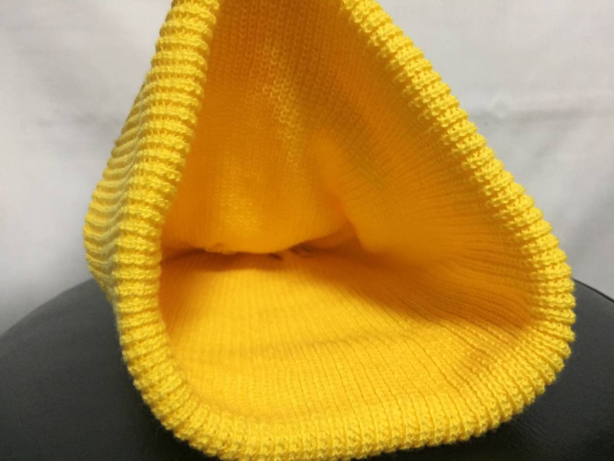 ★黄色★明るく柔らかいコットンニット帽★10550_画像7