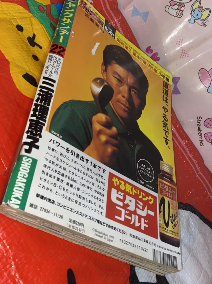 ☆ヤング サンデー 1993年 No.22 挑発！ CoCoのNo.1ガールが挑発ドッキン！ 巻頭グラビア 三浦理恵子 水着 ムジナ_画像10