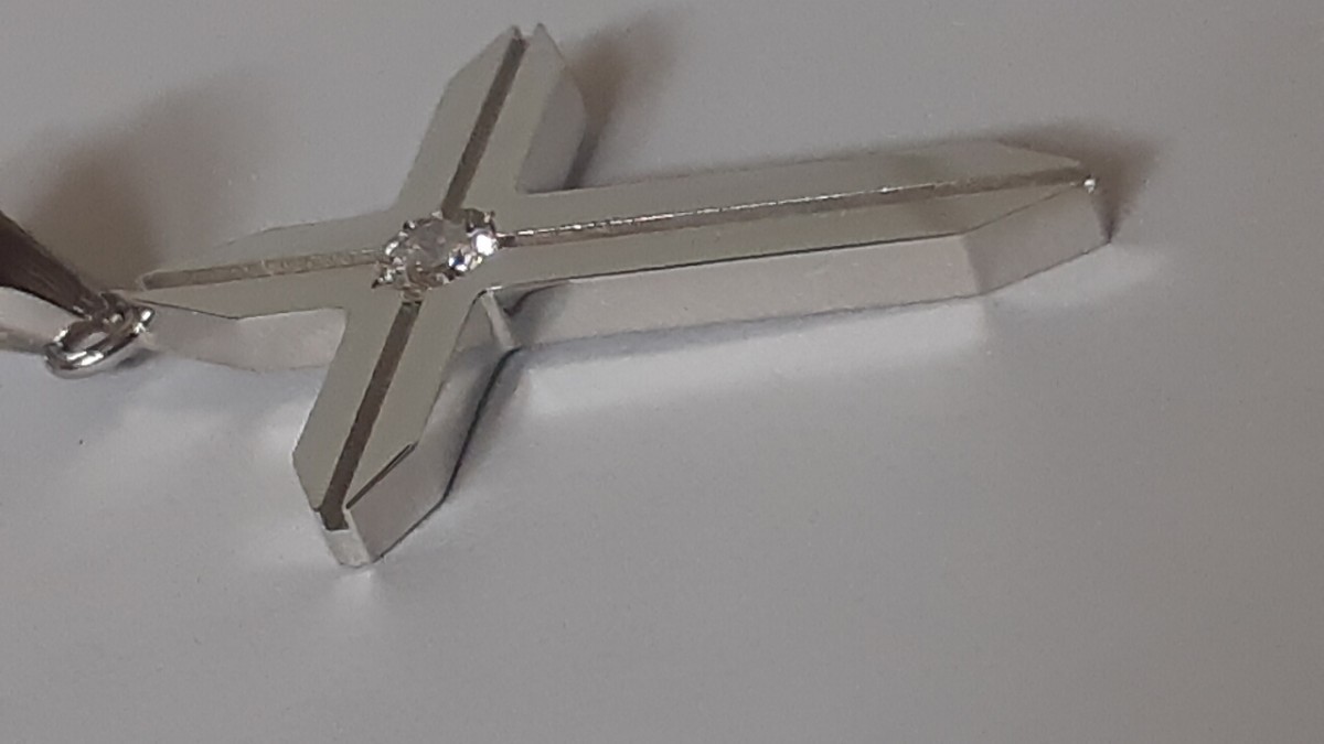 Pt900ペンダント Pt900ダイヤ付きクロスペンダント | alfasaac.com