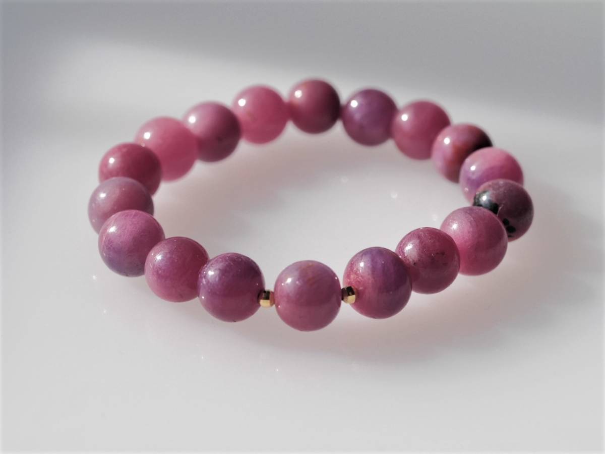 K18 natural ruby bracele 10mm~11mm