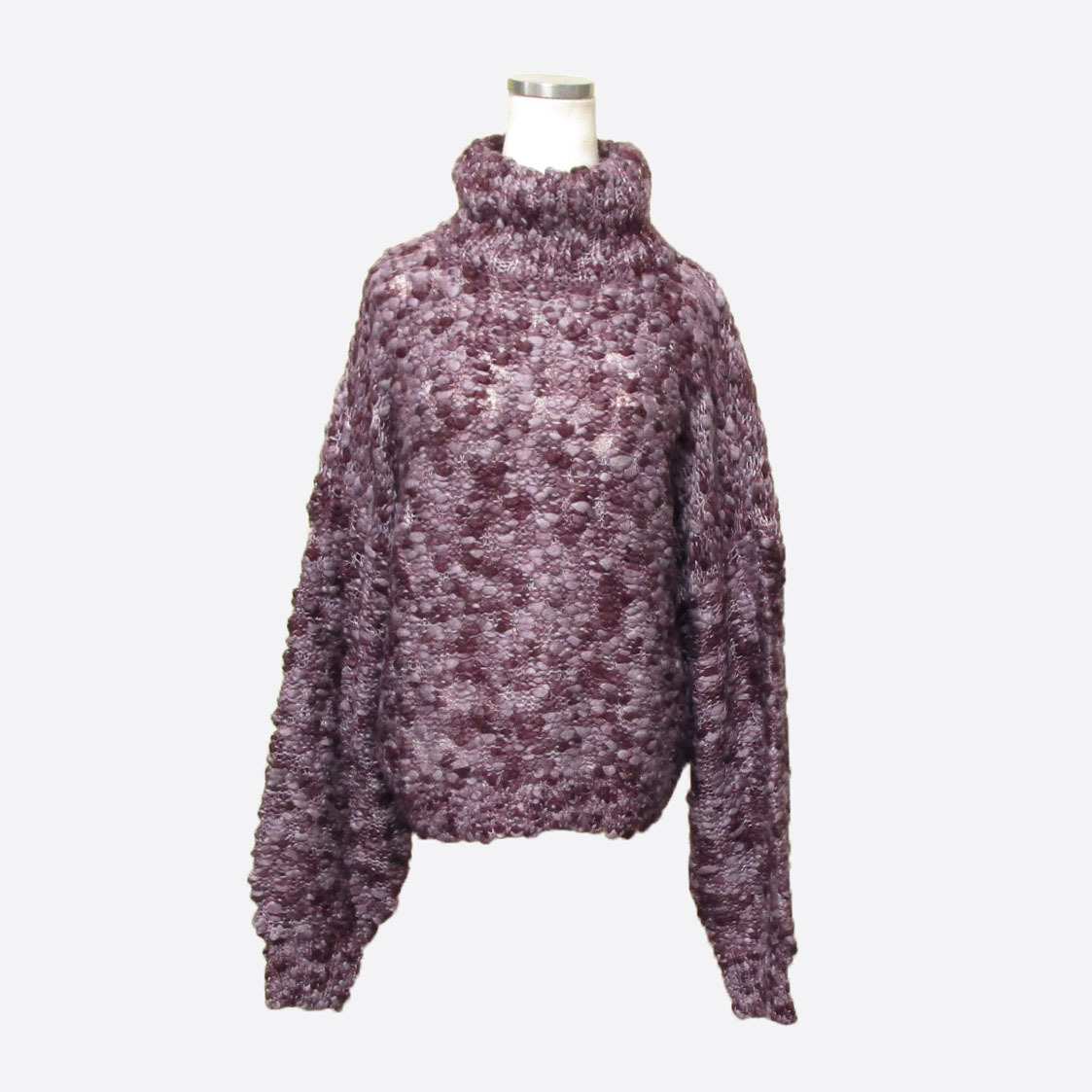 ★SALE★Hollister/ホリスター★パフスリーブハイネックセーター (Purple/M)_画像1