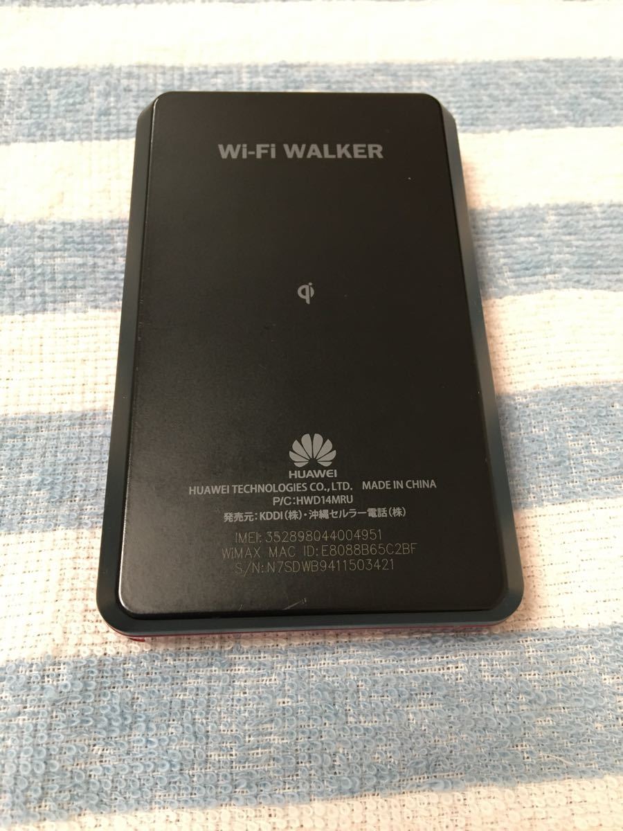 WiMAX 2+ HWD14 レッド Wi-Fi WALKER HUAWEI モバイルルーター