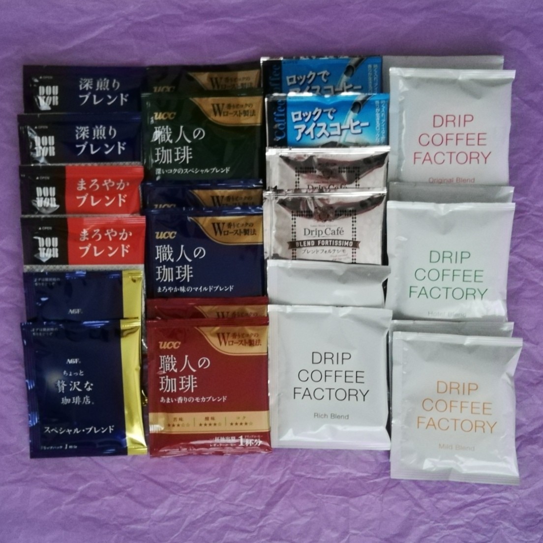 ドリップパック コーヒー　12種類24袋 ドトール AGF UCC 澤井珈琲 ドリップコーヒーファクトリー