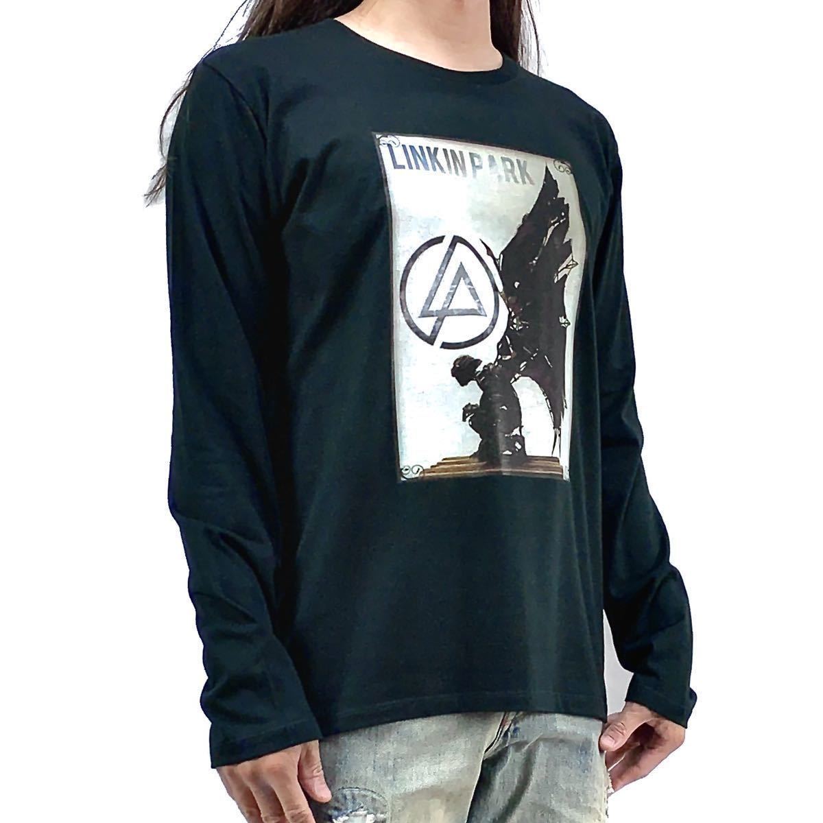 新品 リンキンパーク LINKIN PARK ウイング ロボ アンドロイド バンド ロゴ ロンT 長袖 Tシャツ XS Sサイズ ラウド ニューメタル 男女兼用