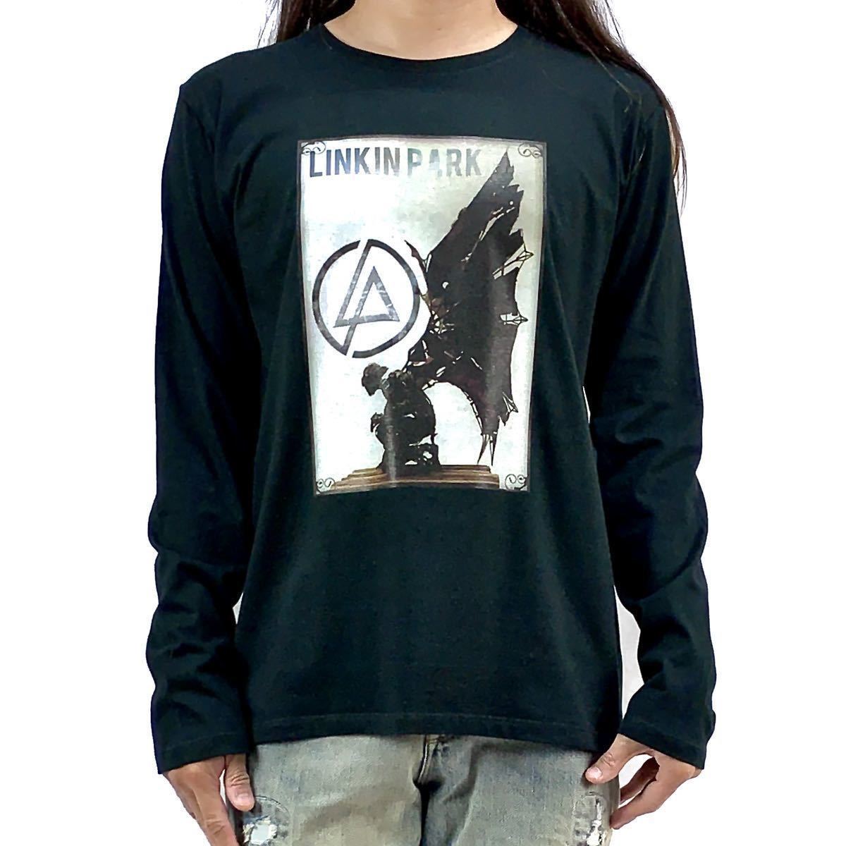 新品 リンキンパーク LINKIN PARK ウイング ロボ アンドロイド バンド ロゴ ロンT 長袖 Tシャツ XS Sサイズ ラウド ニューメタル 男女兼用