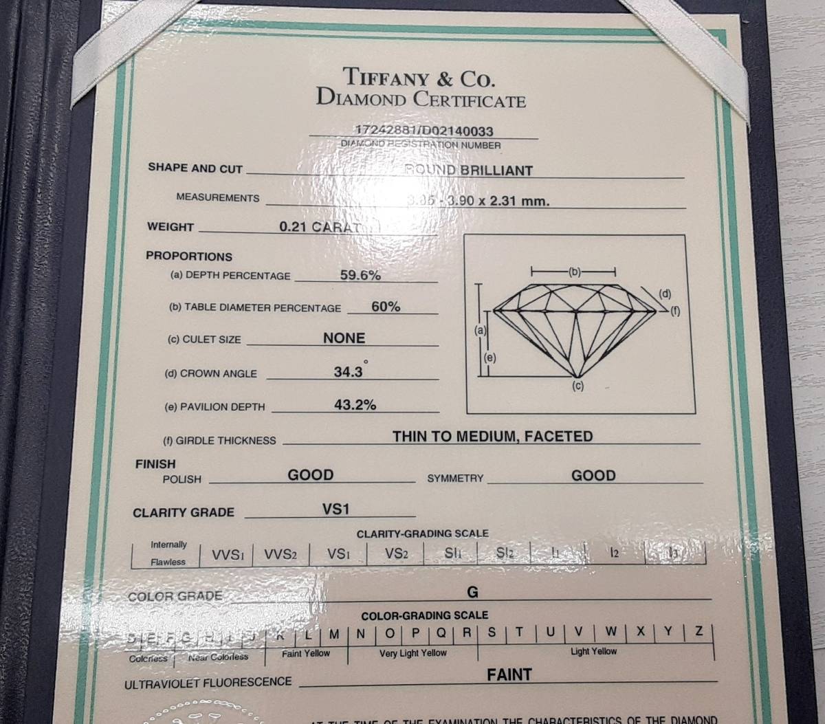 【美品 鑑定書付き】ティファニー TIFFANY&Co. Pt950 ダイヤモンド リング ドッツ 9号 0.21CT VS1 指輪/アクセサリー  ジュエリー 宝石
