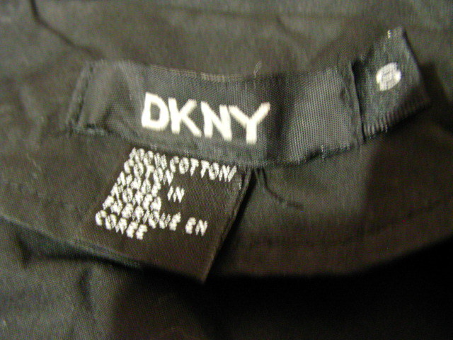 ssyy2074 DKNY レディース ■ コットン ロングコート ■ ベルテッドコート ブラック 無地 シンプル Sサイズ ダナキャラン_画像9