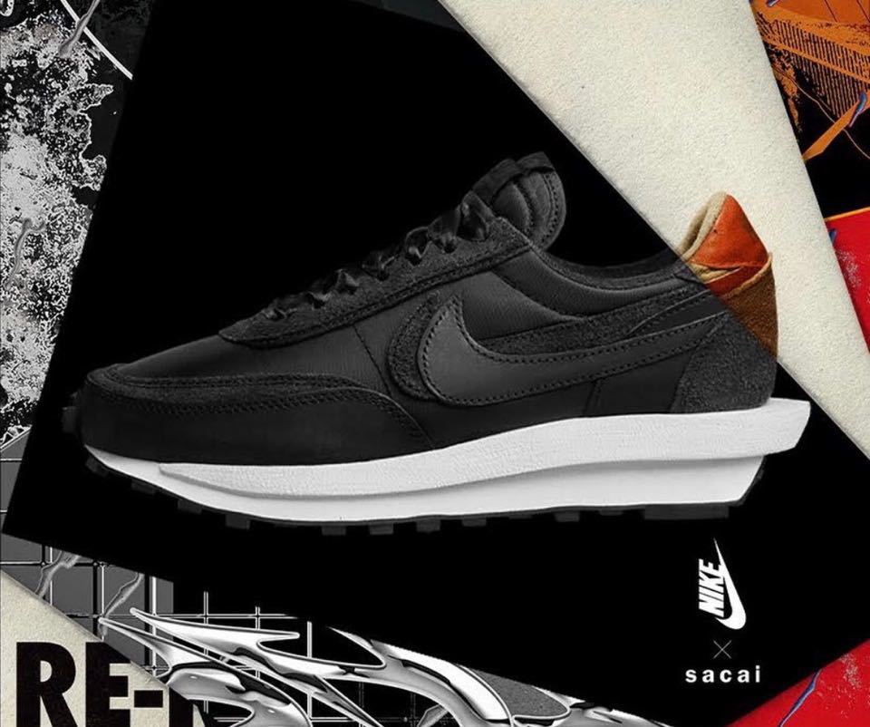 2022激安通販 ☆美品☆sacaiサカイ×NIKEナイキ☆LD Waffle Black☆25cm
