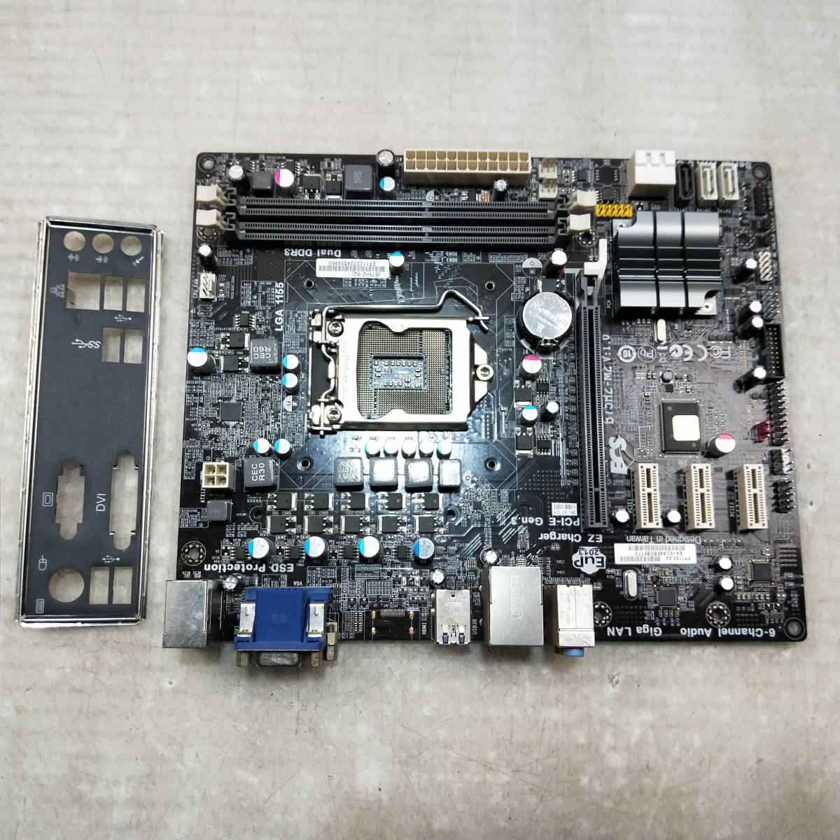 【中古パーツ】BIOS確認のみ、B75H2-M2 V:1.0 マザーボード　LGA1155 ■MB765_画像1