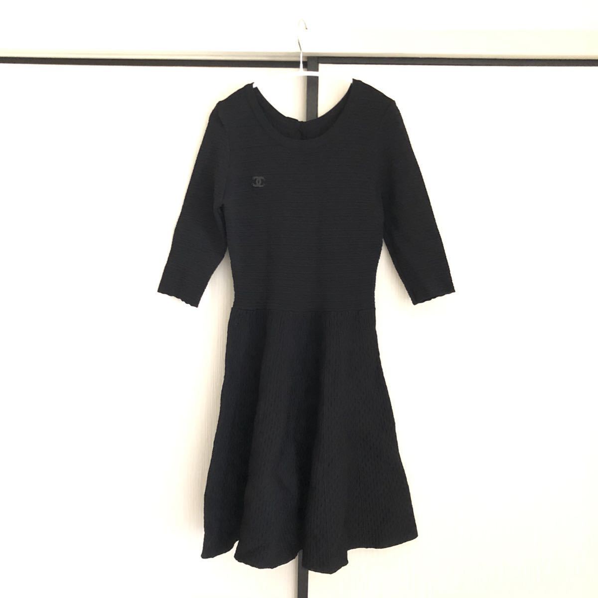 新品未使用　半袖フォーマルワンピース　ドレス　ブラック　黒　ココマーク