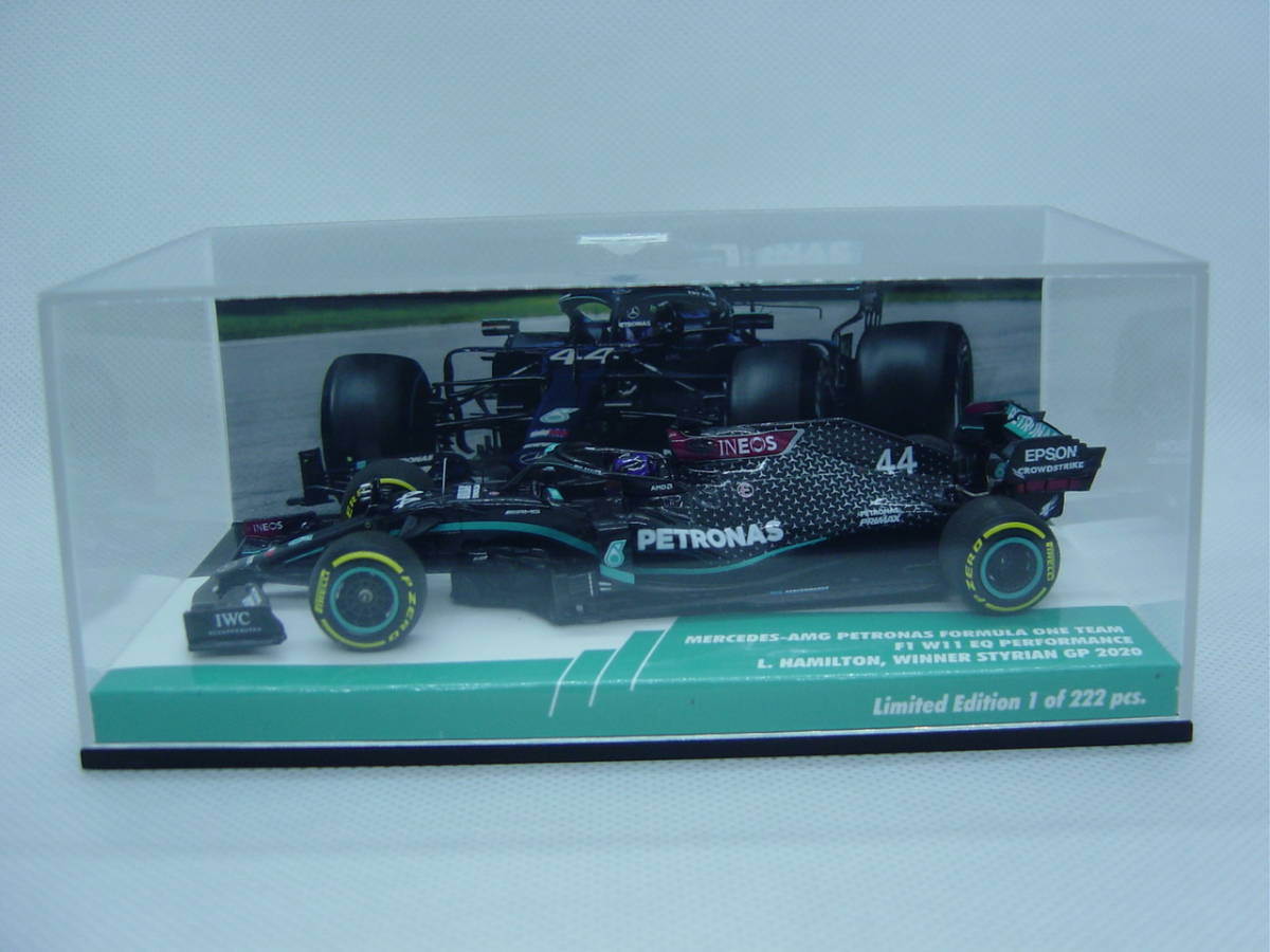 送料350円～ MINICHAMPS CKモデル特注 1/43 MERCEDES AMG F1 W11 WINNER STYRIAN GP 2020 #44 L.HAMILTON メルセデス ハミルトン 限定数222_画像1