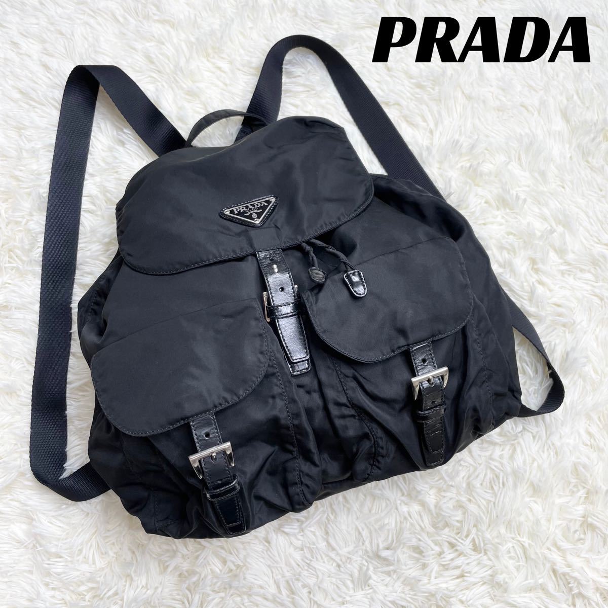 良品】PRADA プラダ ナイロン リュックサック バックパック ブラック黒