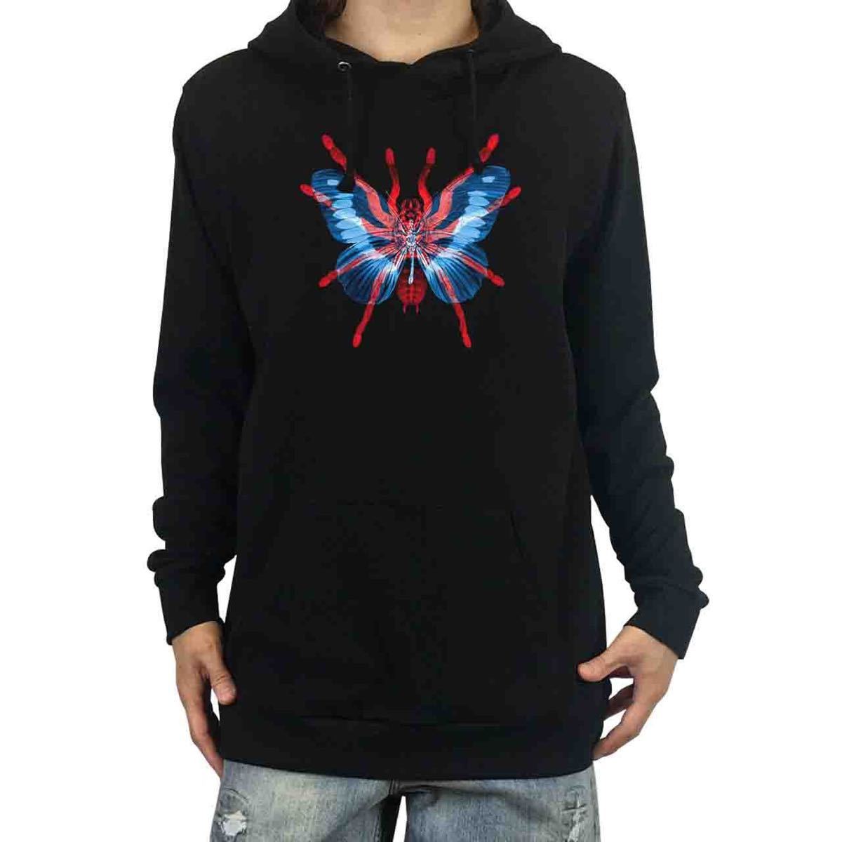 新品 バタフライ ピンク スパイダー 蝶と蜘蛛 レッド ブルー ネオンカラー パーカー XS S M L XL ビッグ オーバーサイズ XXL Tシャツ ロンT_画像1