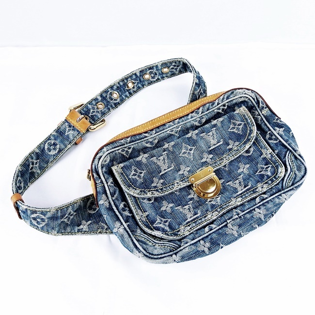 [LOUIS VUITTON/ Louis * Vuitton ] monogram * belt bag M95347bam bag Denim casual [ used ] /b10023941