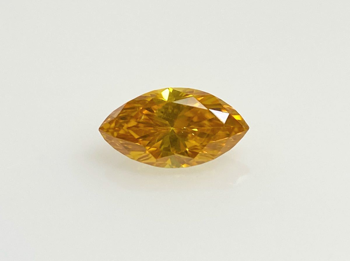 ０．１３５ct　ＦＡＮＣＹ　ＤＥＥＰ　ＯＲＡＮＧＥ　ＹＥＬＬＯＷ　ＳＩ２　マーキース　オレンジイエロー　ダイヤモンドルース_画像1