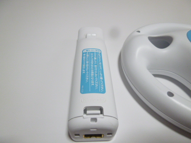 HRS039《送料無料 即日発送 動作確認済》Wii リモコン　ハンドル　セット　任天堂　純正　RVL-003　コントローラ