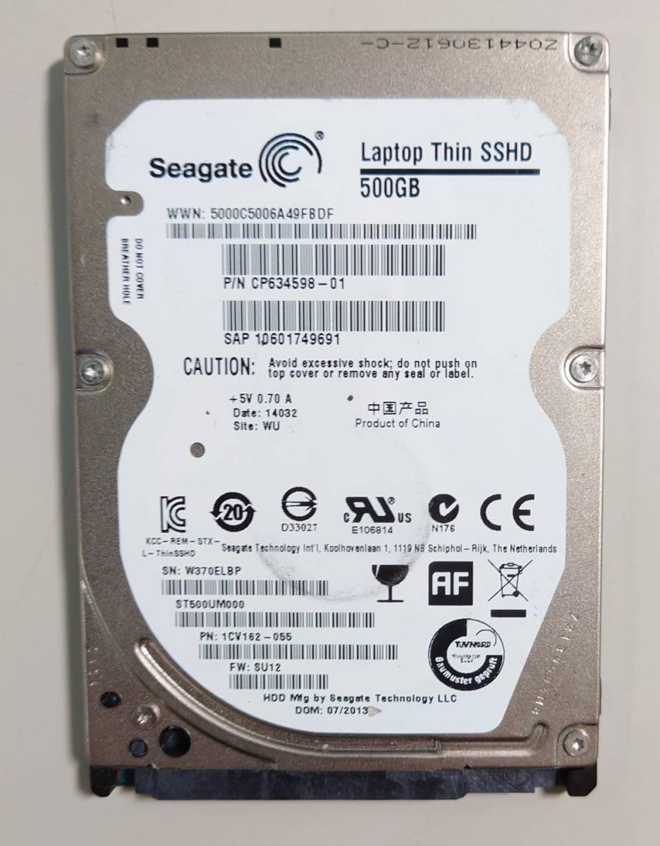 【2022春夏新色】 KN1229 SEAGATE 使用時間：0時間 ST500UM000 500GB HDD 2.5インチ 500GB～