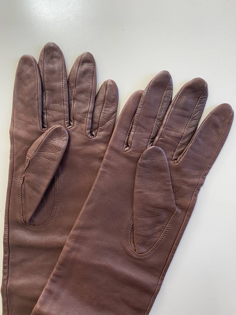 [ beautiful goods ] beam z lady's leather long glove leather gloves bordeaux series BEAMS lining equipped 