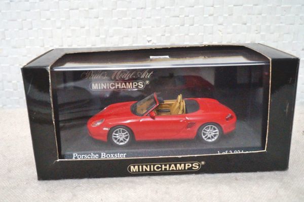  Minichamps Porsche Boxster 1/43 миникар красный 