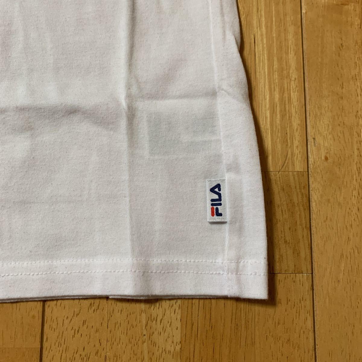 FILA フィラ レディース Tシャツ ポリエステル65% 綿35% ホワイト WOMEN サイズ L 中古品 美品 送料無料_画像6