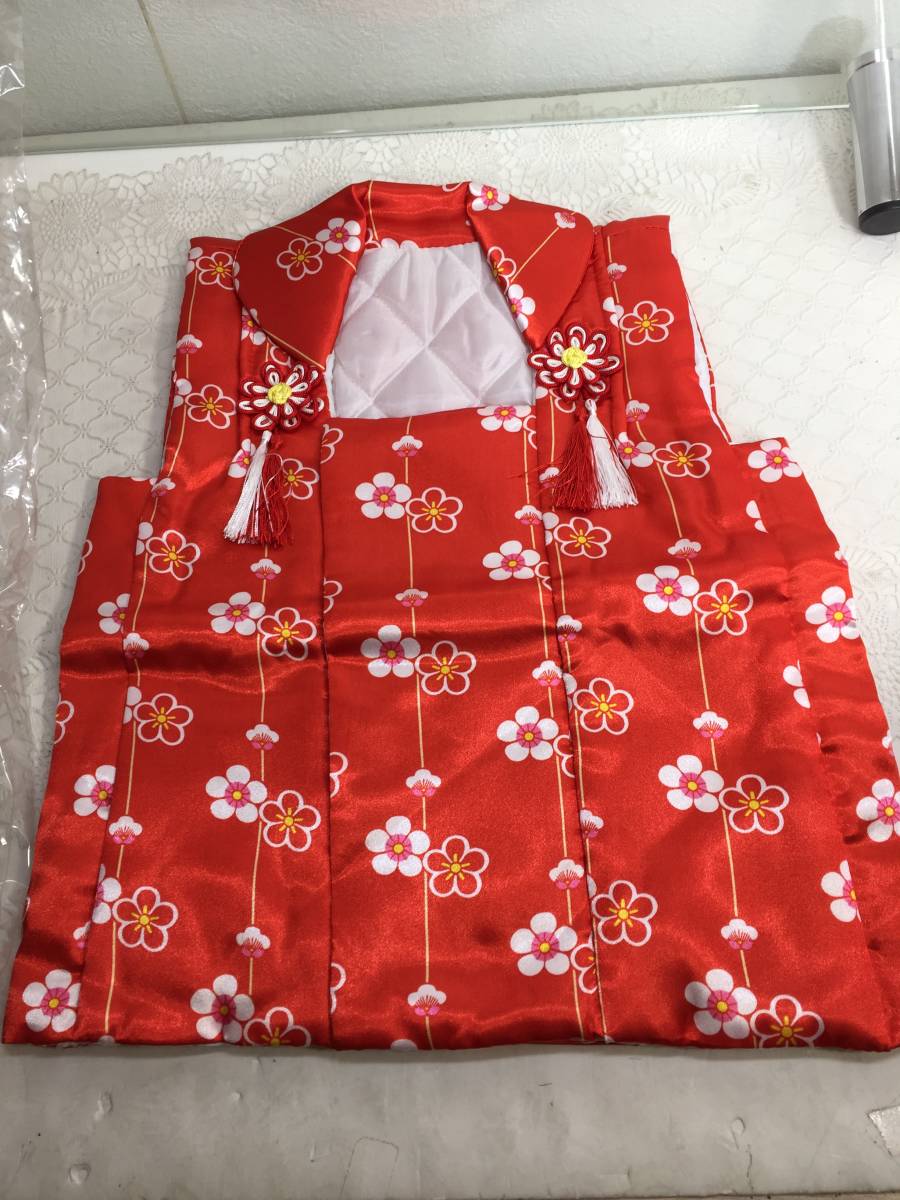  "Семь, пять, три" 3 лет девочка . ткань подкладка стеганое полотно три лет кимоно красный 