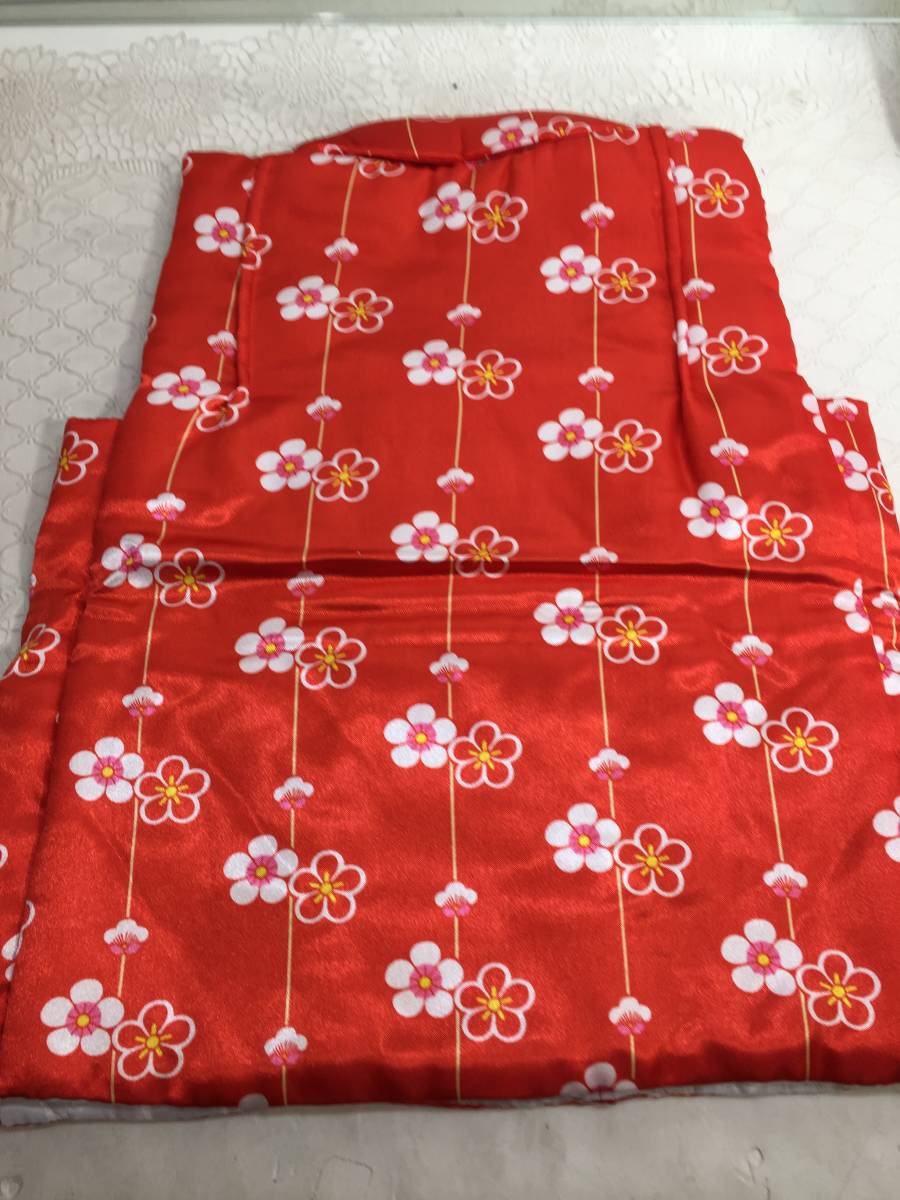  "Семь, пять, три" 3 лет девочка . ткань подкладка стеганое полотно три лет кимоно красный 