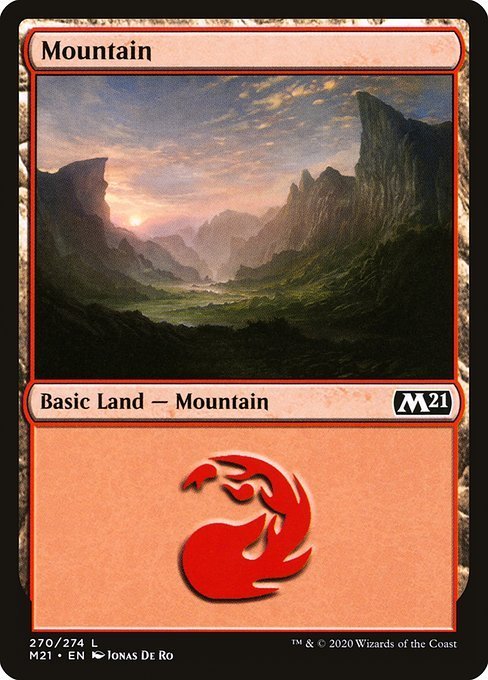 MTG ■土地/英語版■ 《山/Mountain》基本セット2021 M21_画像1