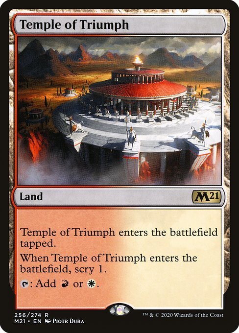 MTG ■土地/英語版■ 《凱旋の神殿/Temple of Triumph》基本セット2021 M21_画像1