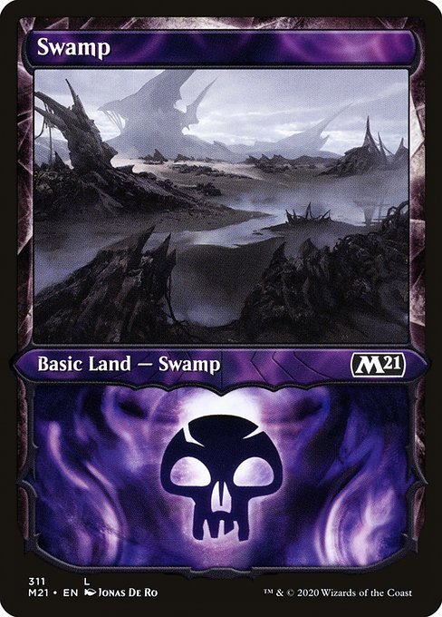 MTG ■土地/英語版■ 《沼/Swamp》▲ショーケース▲ 基本セット2021 M21_画像1