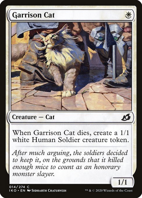 MTG ■白/英語版■ 《駐屯地の猫/Garrison Cat》イコリア:巨獣の棲処 IKO_画像1