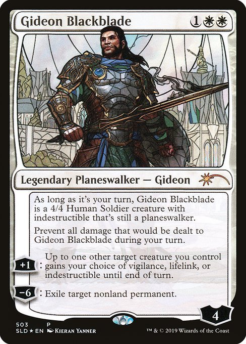 MTG ■白/英語版■ 《黒き剣のギデオン/Gideon Blackblade》★FOIL★ Secret Lair SLD_画像1