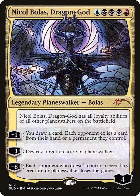 MTG ■金/英語版■ 《龍神、ニコル・ボーラス/Nicol Bolas, Dragon-God》★FOIL★ Secret Lair SLD_画像1