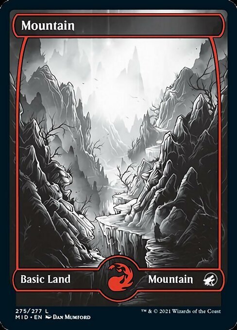 MTG ■土地/英語版■ 《山/Mountain》★FOIL★イニストラード真夜中の狩り MID_画像1