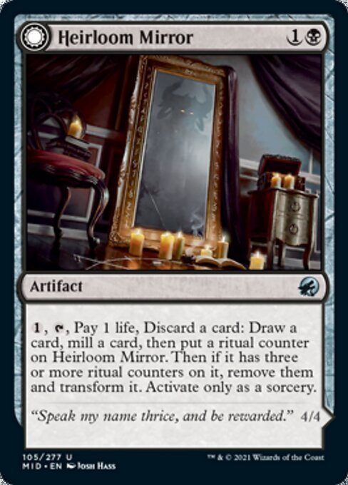 MTG ■黒/英語(yǔ)版■ 《先祖伝來(lái)の鏡/Heirloom Mirror》★FOIL★イニストラード真夜中の狩り MID