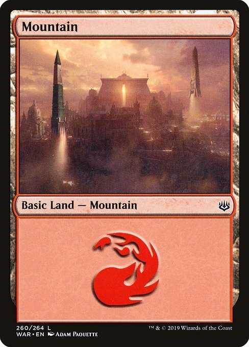 MTG ■土地/英語版■ 《山/Mountain》灯争大戦 WAR_画像1