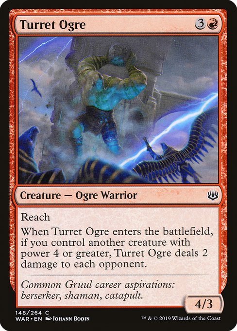 MTG ■赤/英語版■ 《砲塔のオーガ/Turret Ogre》灯争大戦 WAR_画像1