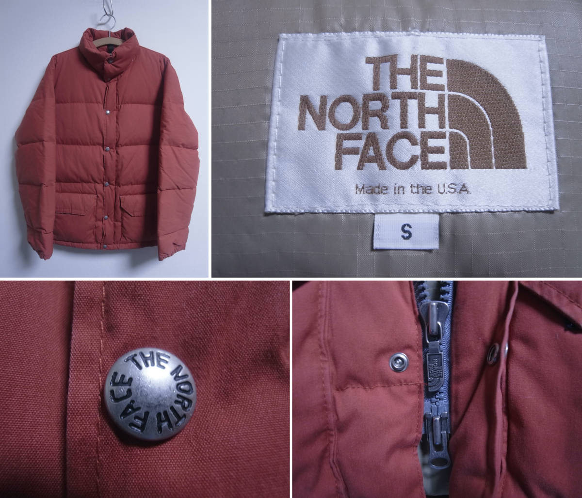 W11/5608★レア★アメリカ製★アウトドア★ヴィンテージ 80s ノースフェイス THE NORTH FACE 茶タグ ダウンジャケット