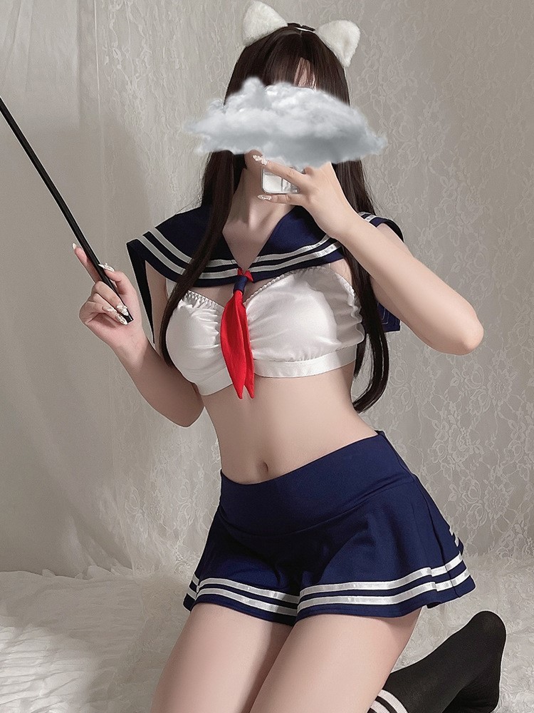 可愛い セーラー服 学生服 コスプレ衣装 ビキニ セクシーランジェリー ベビードール ナイトウエア RT587/M_画像5