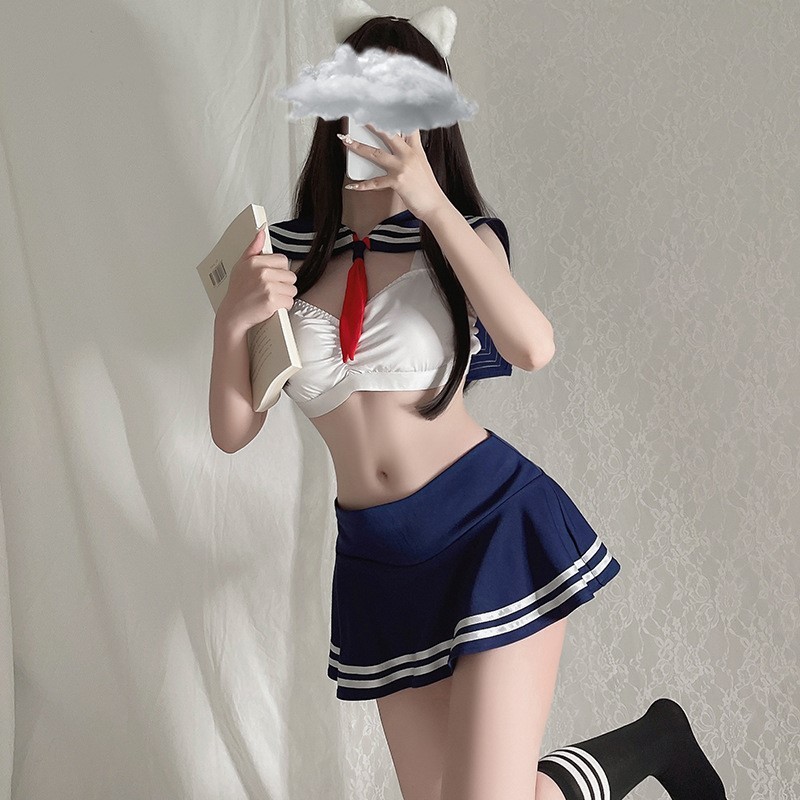 可愛い セーラー服 学生服 コスプレ衣装 ビキニ セクシーランジェリー ベビードール ナイトウエア RT587/M_画像2