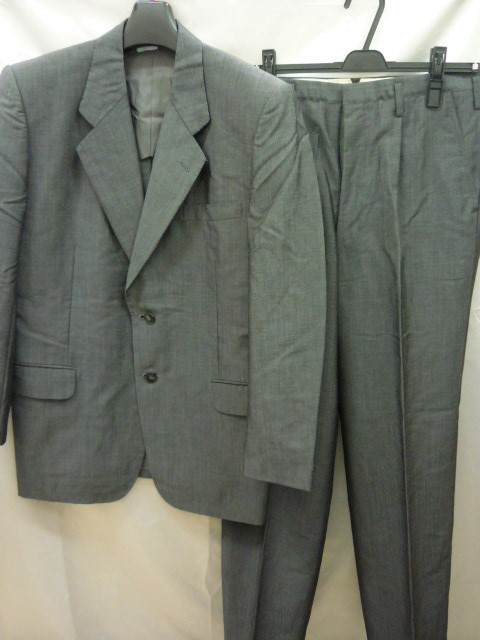 銀座英國屋 Eikokuya メンズ シングル スーツ 2ボタン グレー クリーニング済 （53）A_画像1