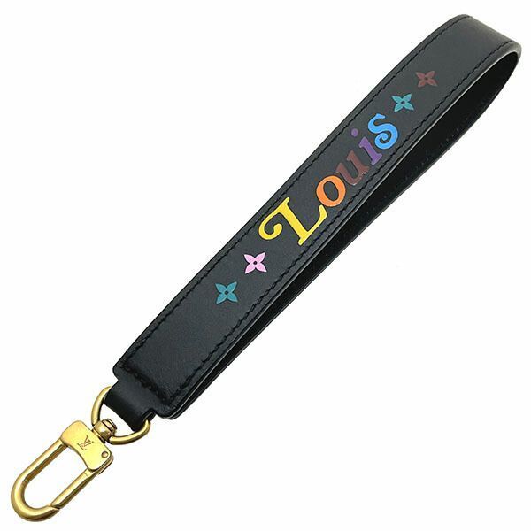 税込) LOUIS VUITTON ルイヴィトン マルチカラー ストラップ ブラック ...