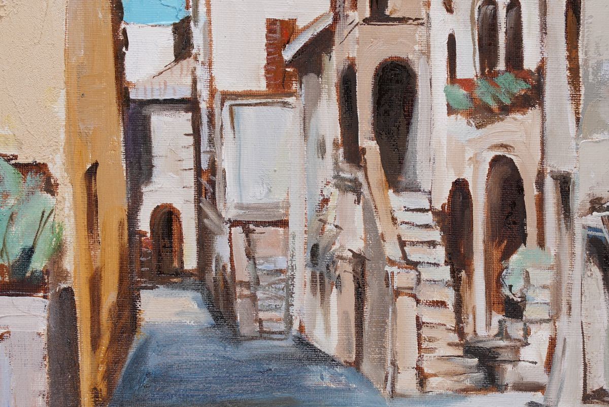 Yahoo!オークション - 【真作】香川昌久「アッシジの路地」油絵